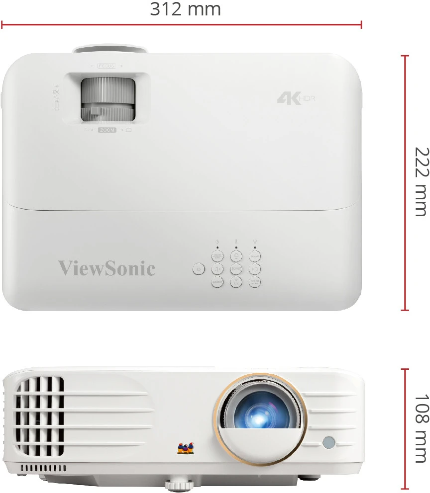 ViewSonic PX748-4K 4,000 ANSI Lumens 4K Home Projector - ViewSonic 